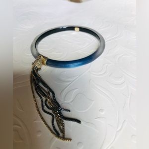 Alexis Bittar Pacific Blue Skinny Tassel Bangle